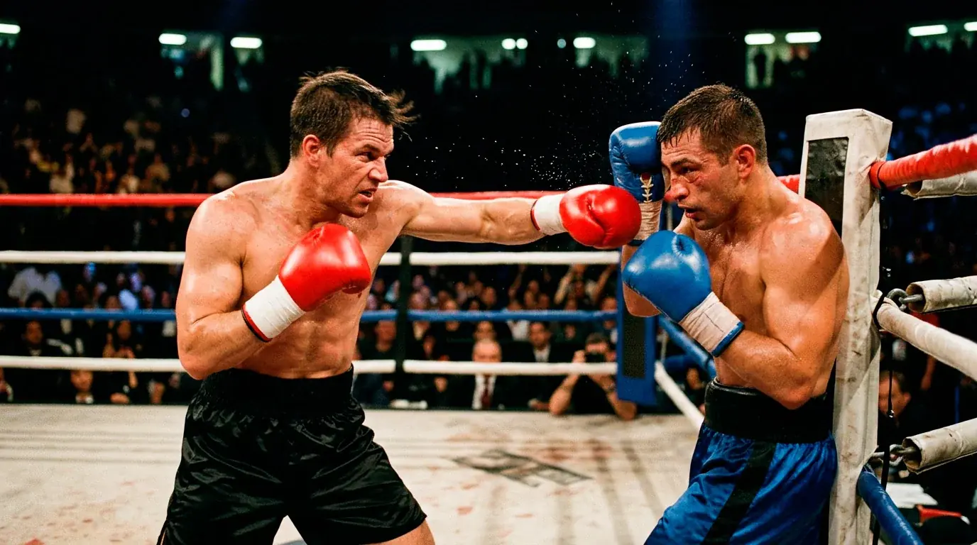 Boxen Wettarten — Boxer im Ring mit Wettquoten-Anzeige